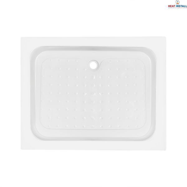 Душова кабіна Lidz Wawel SC100x80.SAT.LOW.FR, скло Frost 5 мм + Lidz Душовий піддон KAPIELKA ST100x80х14 SD00051439 фото