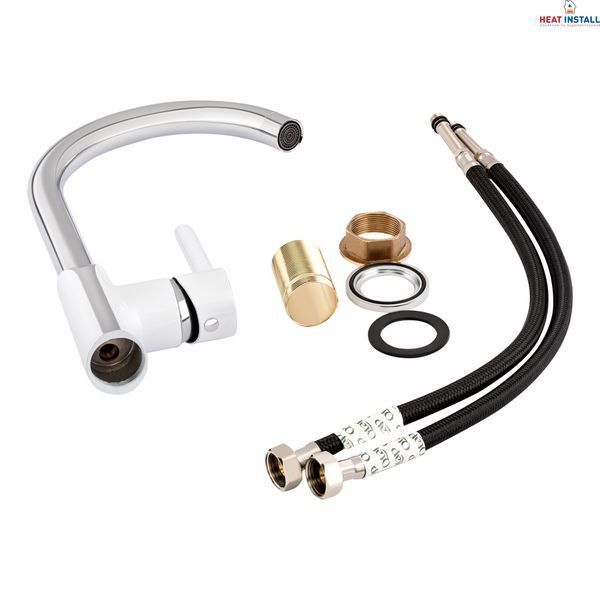 Змішувач для кухні Qtap Grand QTGRAWCR007F Chrome/White SD00039613 фото