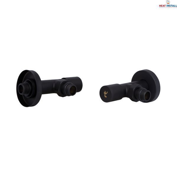 Комплект кранів Thermo Alliance Standart 1/2" З для рушникосушарки кутовий чорний SF395W15B SD00053596 фото