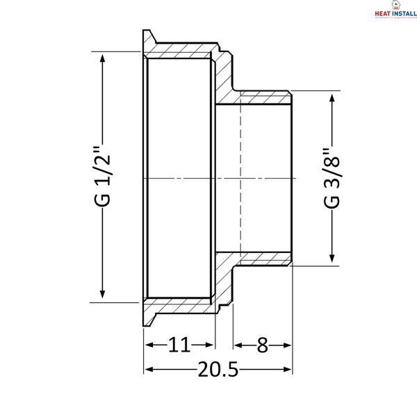 Перехідник Thermo Alliance Standart 1/2"х3/8" ВЗ SD409159 SD00047844 фото