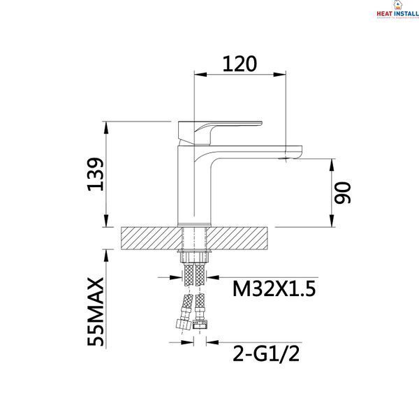 Змішувач для раковини Qtap Jay QTJAY270CRW45551 Chrome/White SD00051675 фото