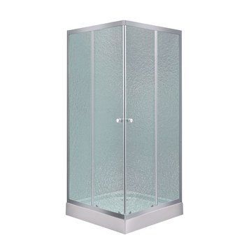 Lidz Wawel SC80x80.SAT.LOW.FR Душова кабіна квадратна, скло Frost 4 мм + Lidz Душовий піддон KAPIELKA ST80x80х14 SD00051443 фото