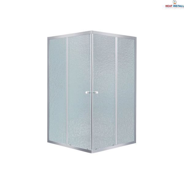 Lidz Wawel SC80x80.SAT.LOW.FR Душова кабіна квадратна, скло Frost 4 мм + Lidz Душовий піддон KAPIELKA ST80x80х14 SD00051443 фото