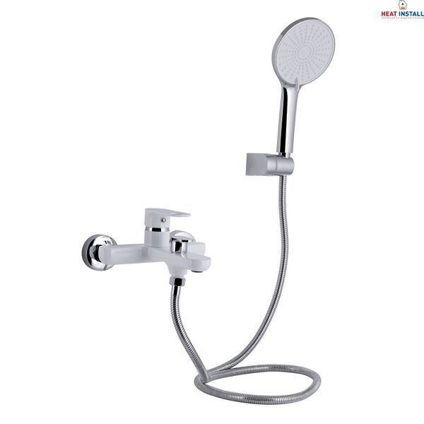 Змішувач для ванни Qtap Jay (з душовим гарнітуром) QTJAY259CRW45553 Chrome/White SD00051677 фото