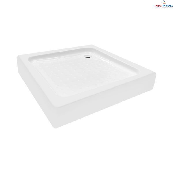 Lidz Wawel SC80x80.SAT.LOW.FR Душова кабіна квадратна, скло Frost 4 мм + Lidz Душовий піддон KAPIELKA ST80x80х14 SD00051443 фото