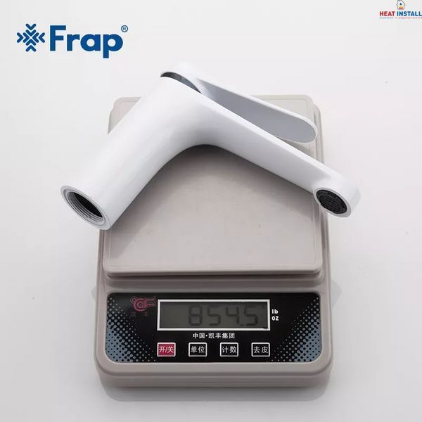 Змішувач для умивальника Frap F1045, білий/хром 1033847 фото