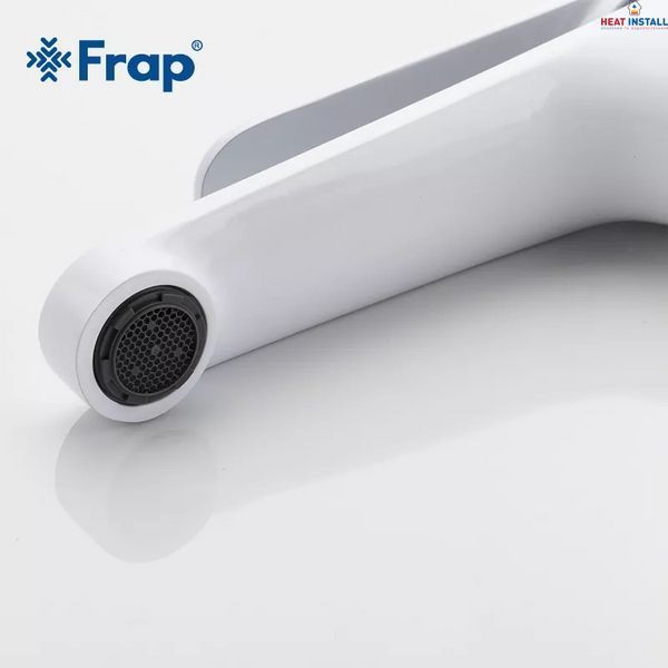 Змішувач для умивальника Frap F1045, білий/хром 1033847 фото