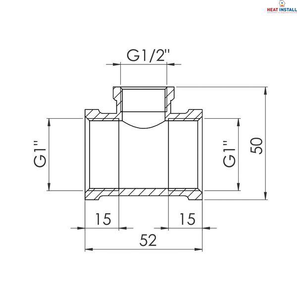 Трійник редукційний Thermo Alliance Forte 1"х1/2"х1" ВВ SF362251525 SD00028899 фото