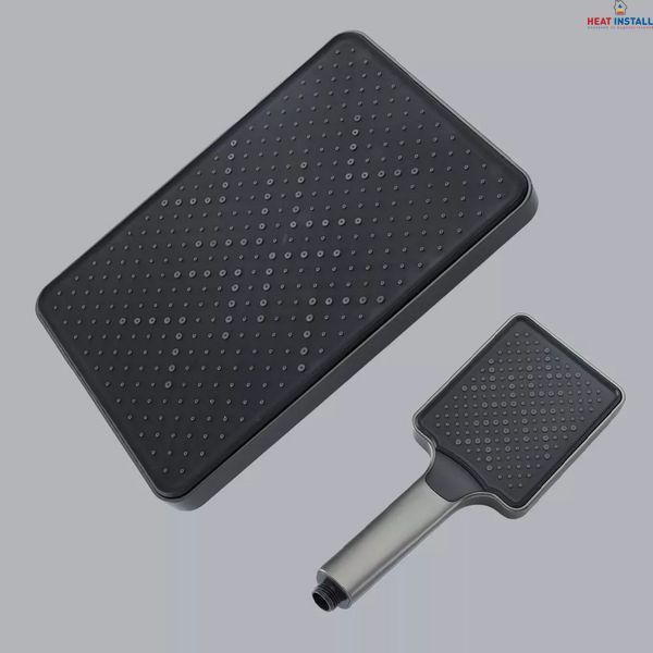 F2484-9 душ. система 3х функц. одноваж. поворот. вилив лат. корпус &Oslash;35 (гангрей)  1047614 фото