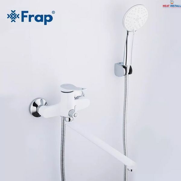 Змішувач для ванни Frap F2245, білий/хром 1033882 фото