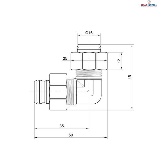 Кут обтискний Thermo Alliance Standart 16 SD155W1616 SD00002720 фото