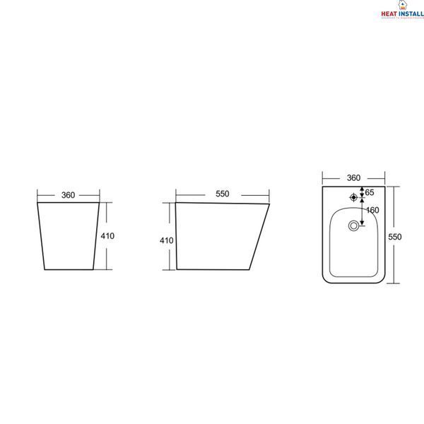 Біде підлогове Qtap Tern 550x360x410 White QT1744003CW SD00042534 фото