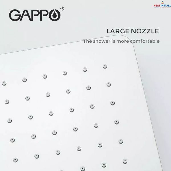 Вбудована душова система GAPPO G7107-40, вилив - перемикач на лійку, 3-функції, хром 1041649 фото