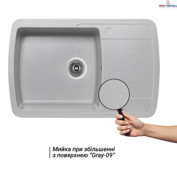 Кухонна мийка Lidz 770x490/200 GRA-09 (LIDZGRA09770490200) SD00044524 фото