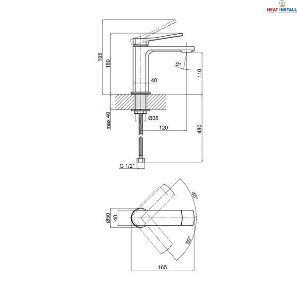 Змішувач для раковини Qtap Slavonice QTSLV1042103C Chrome SD00042905 фото