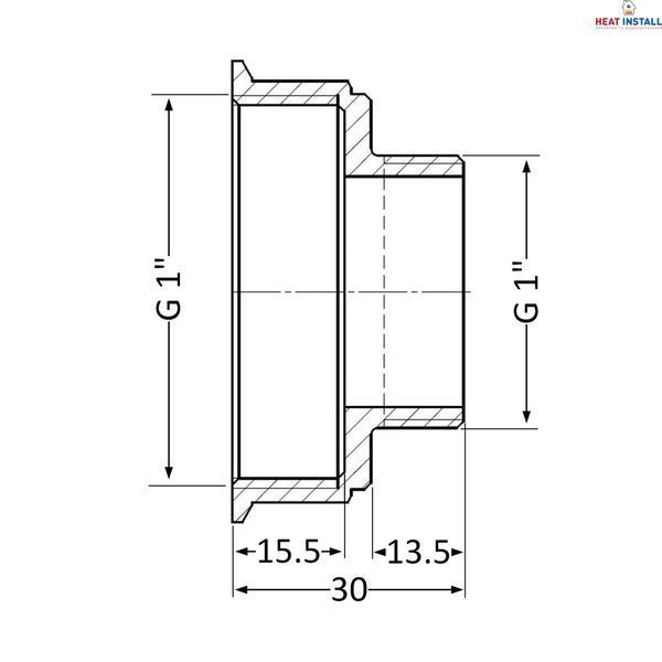 Перехідник Thermo Alliance Standart 1"х1" ВЗ SD4092525 SD00047836 фото