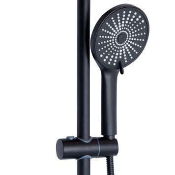 Душова система універсальна Qtap Jay на три споживача (з виливом) QTJAY111BLM45549 Black Matt SD00051673 фото