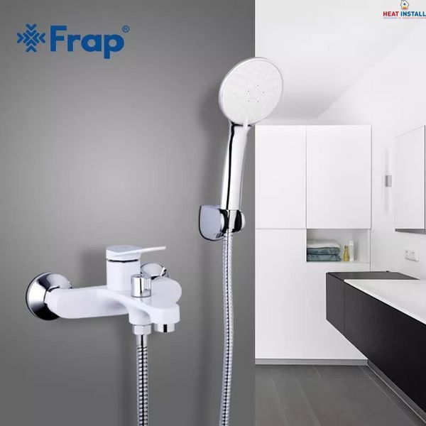 Змішувач для ванни Frap F3245, білий/хром 1033883 фото