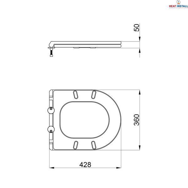 Сидіння для унітаза Qtap (Robin) з мікроліфтом Slim QT99HY2411MB SD00045128 фото
