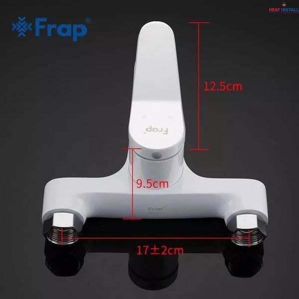 Змішувач для ванни Frap F3245, білий/хром 1033883 фото