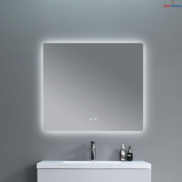 Дзеркало Qtap Taurus (TA2) 800&times;700 мм з LED-підсвічуванням Touch, з антизапотіванням, з димером, рег. темп. кольору (3000-6500K) QTTAU70070048955 SD00055079 фото