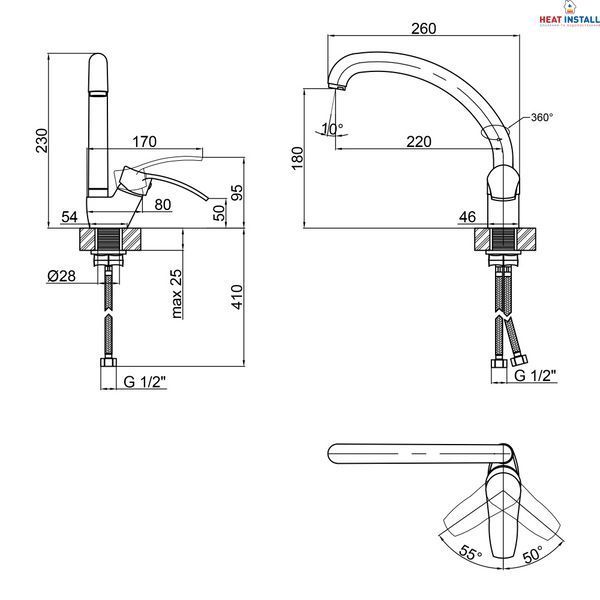 Змішувач для кухні Lidz Anny 008F (k40) LDANN008FCRM35123 Chrome SD00041227 фото