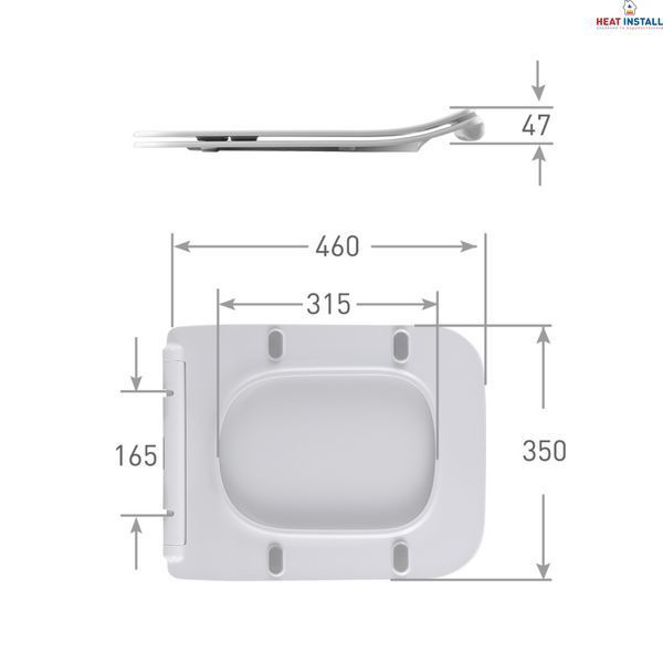 Qtap Сиденье для унитаза (Crow 640) 460x350x47 мм, White, с микролифтом, Slim Duroplast, Quick Release QTSC179W48700 SD00054824 фото