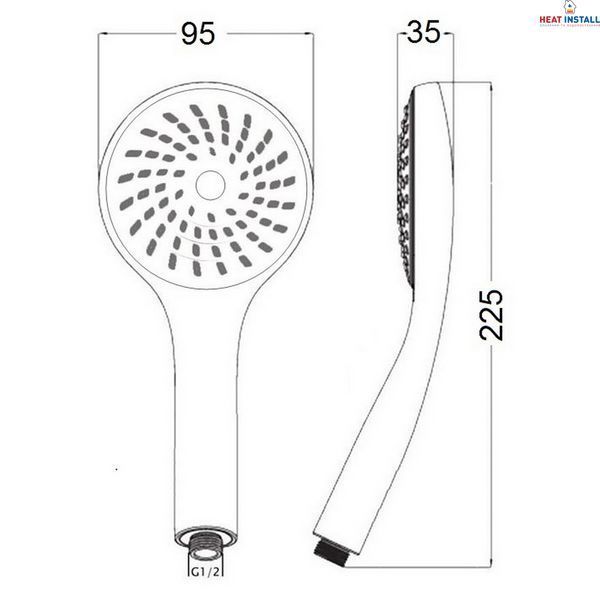 Лійка для ручного душу Лейки Lidz Niagara 01 98 мм округла LDNIA01CRM22034 Chrome SD00028131 фото