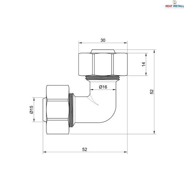Кут обтискний Thermo Alliance Standart 20 SD155W2020 SD00002722 фото