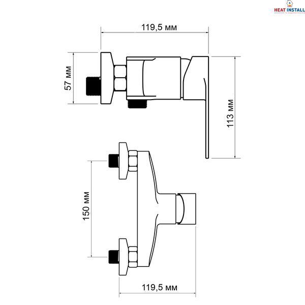 Змішувач для душу Lidz Tani 010 (з душовим гарнітуром) (k40) LDTAN010CRM44965 Chrome SD00051089 фото