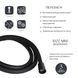 Шланг для ручного душу Qtap Hadice 1600 мм прямоугольний QTHADPVCSQ160B Black Matt SD00051170 фото 4