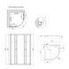 Душова кабіна Lidz Latwa SC90x90.SAT.LOW.FR, скло Frost 4 мм + Lidz Душовий піддон KAPIELKA ST90x90x15 SD00051435 фото 3