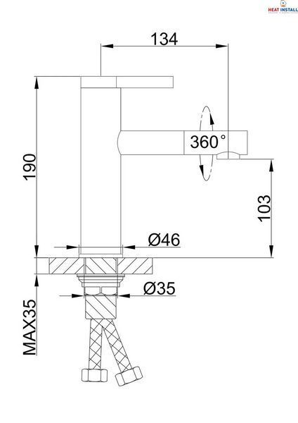 Змішувач для умивальника Frap F1052-14 високий, білий/хром 1036121 фото