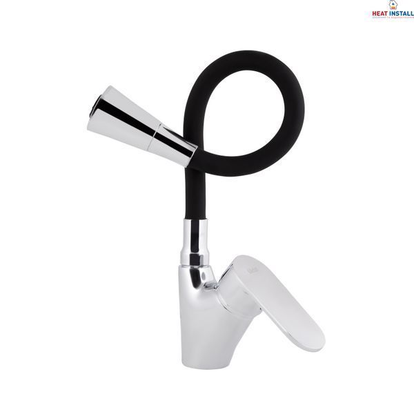 Змішувач для кухні Lidz Tani 007F3 з гнучким виливом (k40) LDTAN007F3BCR37649 Chrome/Black SD00043752 фото