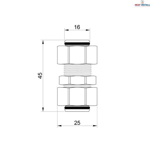 Перехідник обтискний Thermo Alliance Standart 16х16 SD152W1616 SD00002619 фото