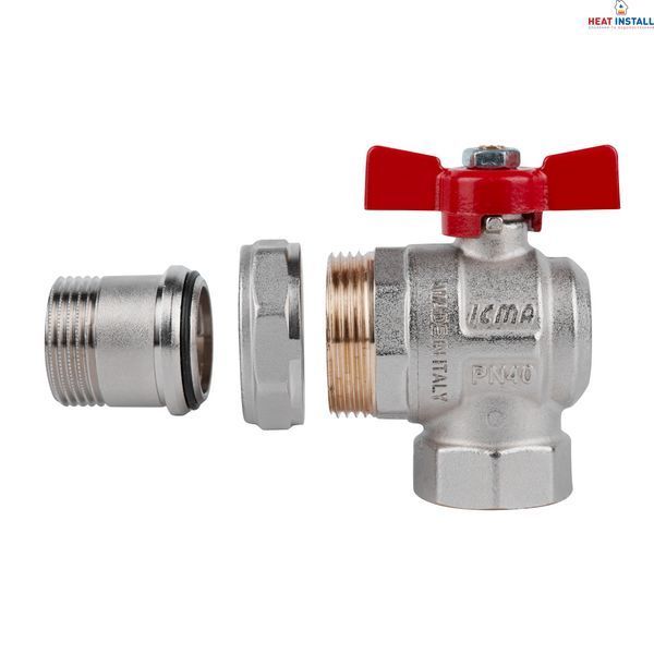 Кран кульовий Icma FAR. ROSSA 1" кутовий №361 SD00042359 фото