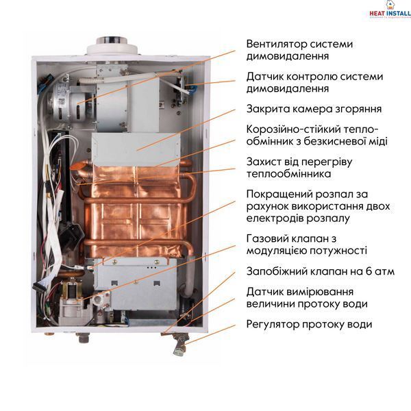 Колонка газова димохідна Thermo Alliance JSG20-10ETP18 10 л Silver SD00031251 фото