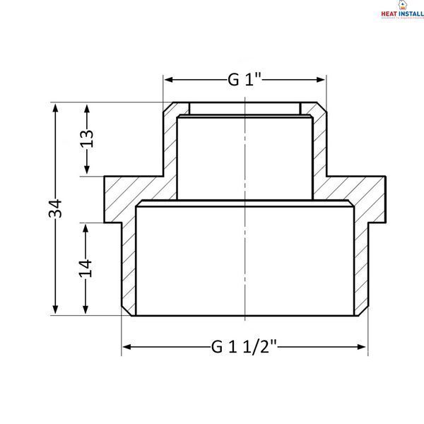 Ніпель Thermo Alliance Standart 1&nbsp;1/2"х1" ЗР SD4084025 SD00047825 фото