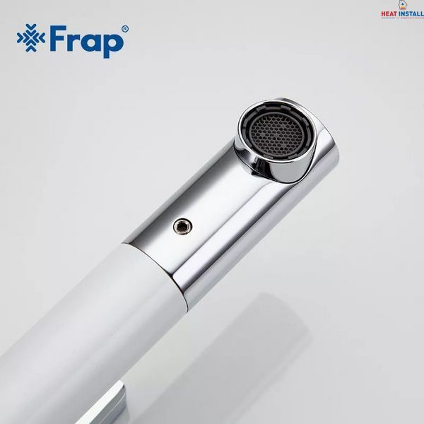 Змішувач для умивальника Frap F1052-14 високий, білий/хром 1036121 фото
