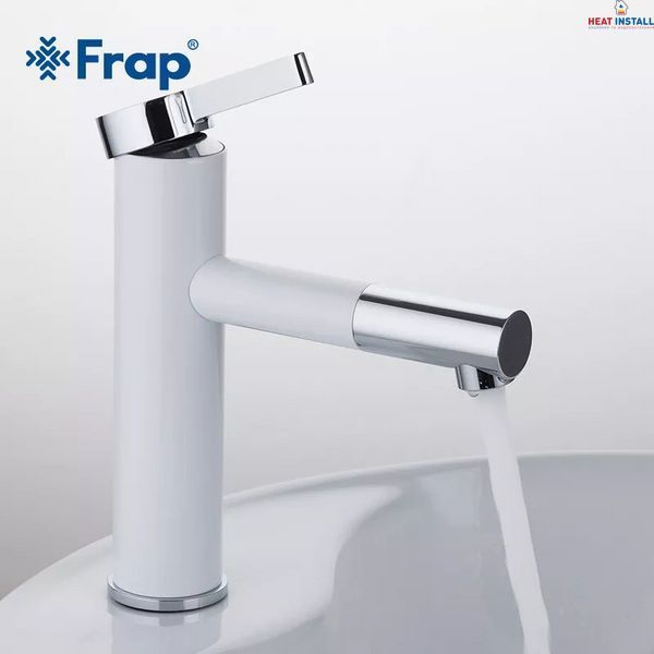 Змішувач для умивальника Frap F1052-14 високий, білий/хром 1036121 фото