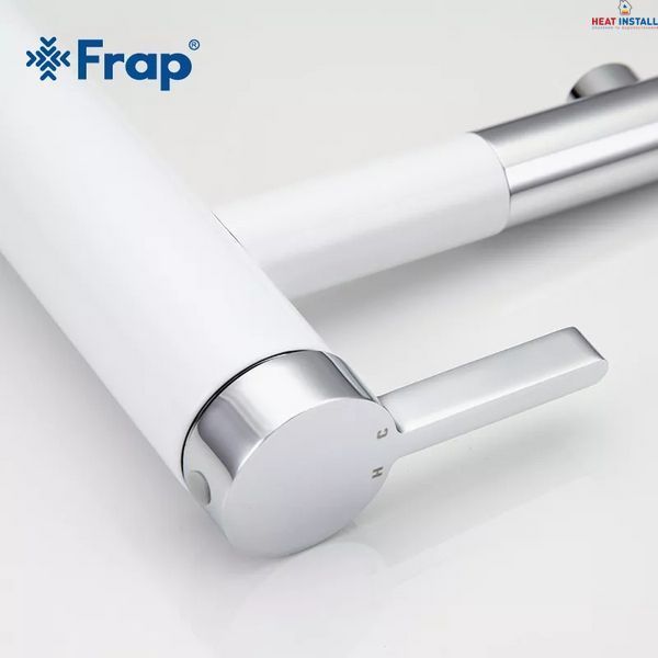 Змішувач для умивальника Frap F1052-14 високий, білий/хром 1036121 фото