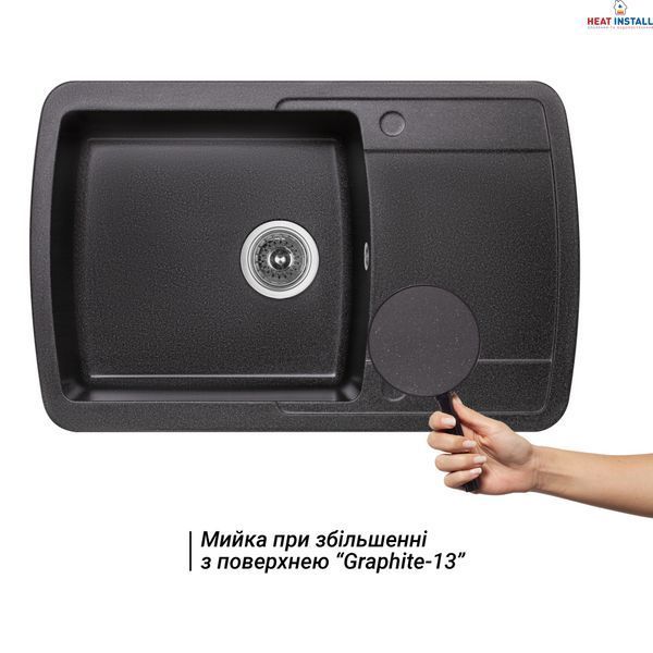 Кухонна мийка Lidz 770х490/200 GRF-13 (LIDZGRF13770490200) SD00044526 фото