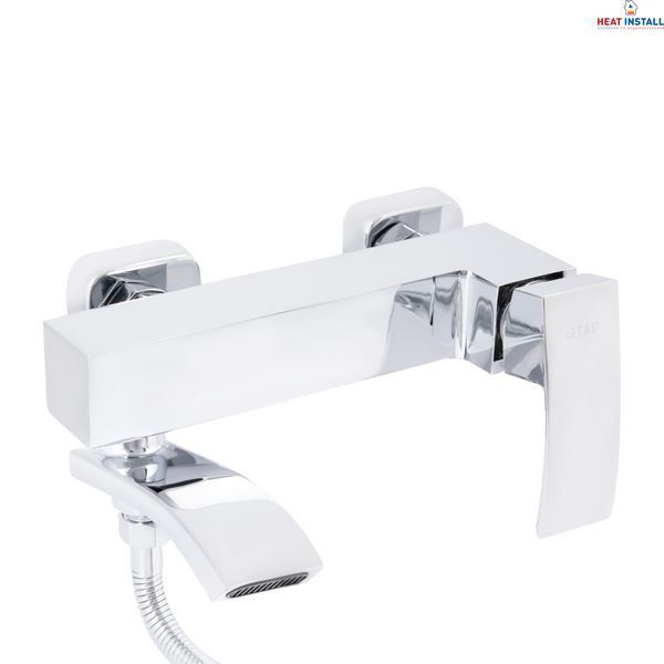 Змішувач для ванни Qtap Swan Cascada з поворотним виливом (з душовим гарнітуром) QTSWA260CRM45565 Chrome SD00051689 фото