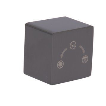 Ручка Qtap (25,8x32x32) для душової системи на три споживача Gemini Gunmetal Black PVD QTGEM258323250065 SD00056189 фото