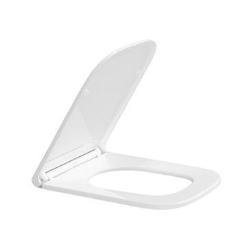Сидіння для унітазу Qtap (Gemini 490) 428x344x37,5 мм, White, з мікроліфтом, Slim Duroplast, Quick Release QTSC179W49385 SD00055509 фото