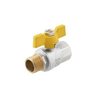Кран кульовий Raftec YELLOW PN40 ЗВ 1/2" метелик GRB11 39508 фото
