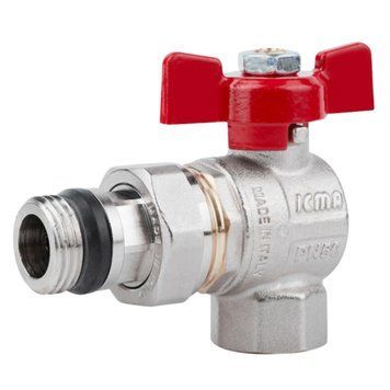 Кран кульовий Icma FAR. ROSSA 1/2" кутовий №362 SD00042360 фото