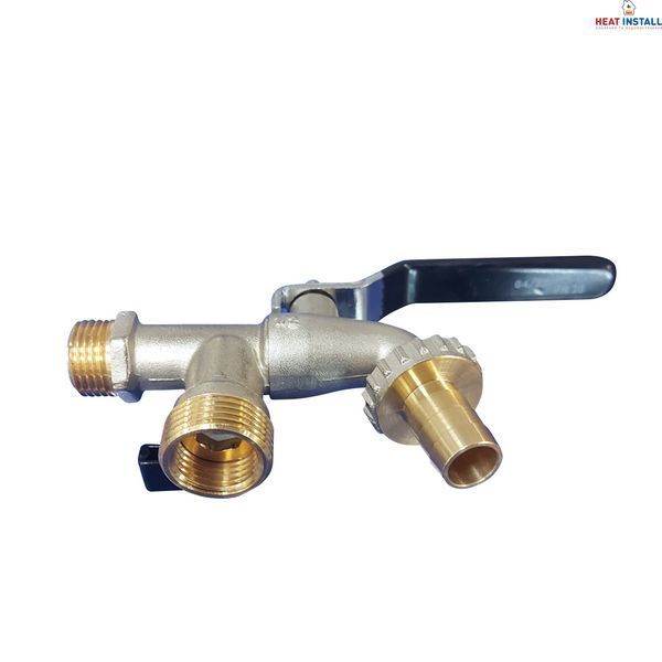 Кран поливальний Thermo Alliance Standart 1/2" ЗР 2 виходи SD141W15 SD00050764 фото