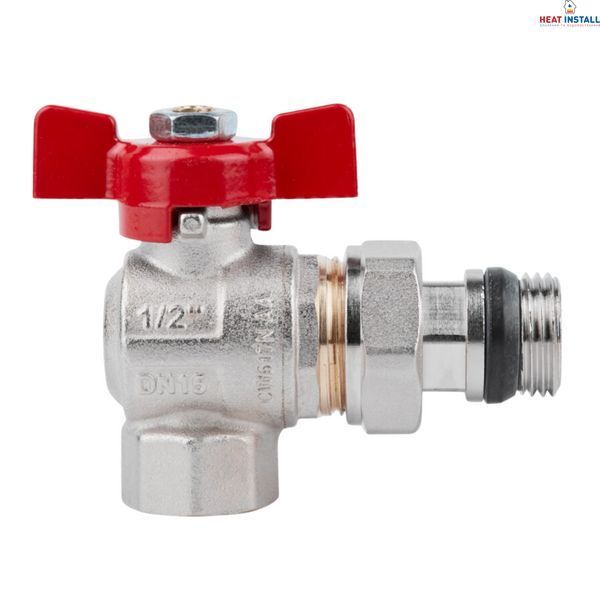 Кран кульовий Icma FAR. ROSSA 1/2" кутовий №362 SD00042360 фото