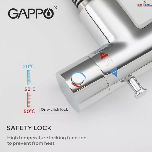 Гігієнічний душ GAPPO G7290 з термостатом та гачком, хром 1042580 фото